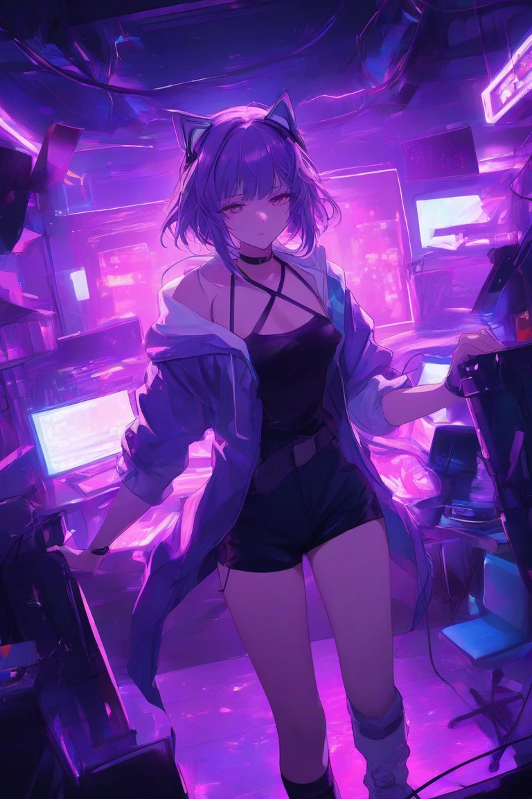 Sex, Sex robot, Head TV, old TV, >w<, porn, Jacket black, purple scarf inside