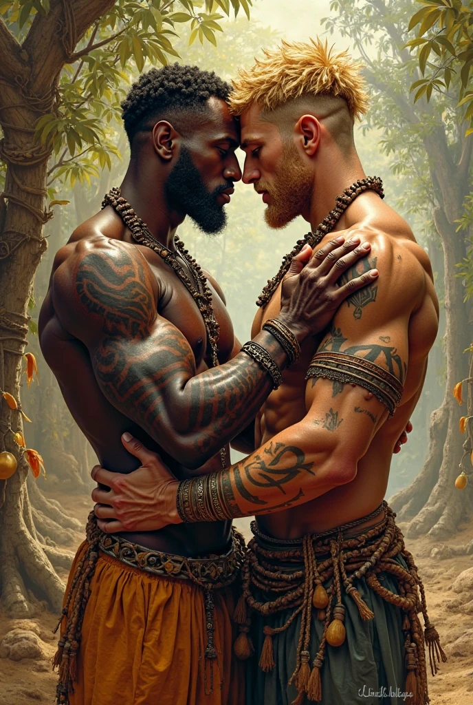 Full body bodybuilder porn actor amalgamation, dj, rapper, billionaire, Zyzz com Jeff Seid, Brice Akuesson e Ronnie Coleman , Golden diamond silver chain, Patek watch, 8-bud abdomen, big 25 cm penis full body en tanga in front of two enchanted and passionate gay skinny man muy delgados y besando al bodybuilder en la boca y manoseando su pene, gay scene, gay sexy, gay sensual.