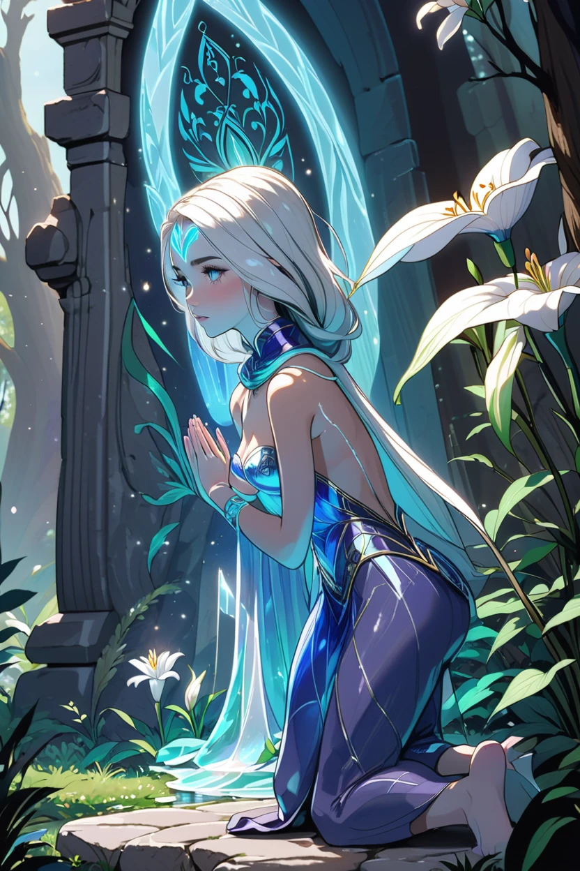 <lora:J_origami:1> J_origami gentle water nymph, (Masterpiece:1.3) (best quality:1.2) (high quality:1.1)