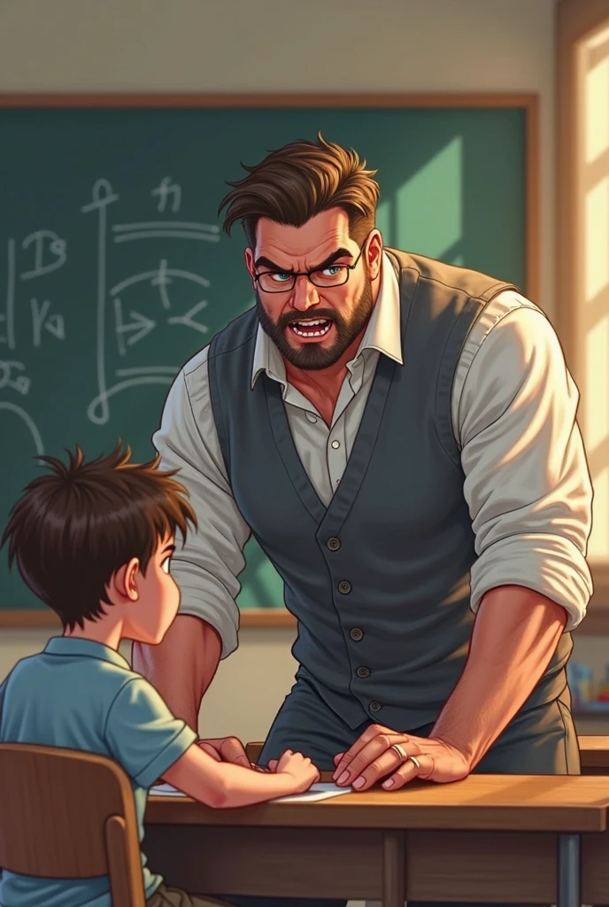 Student being reprimanded by a teacher