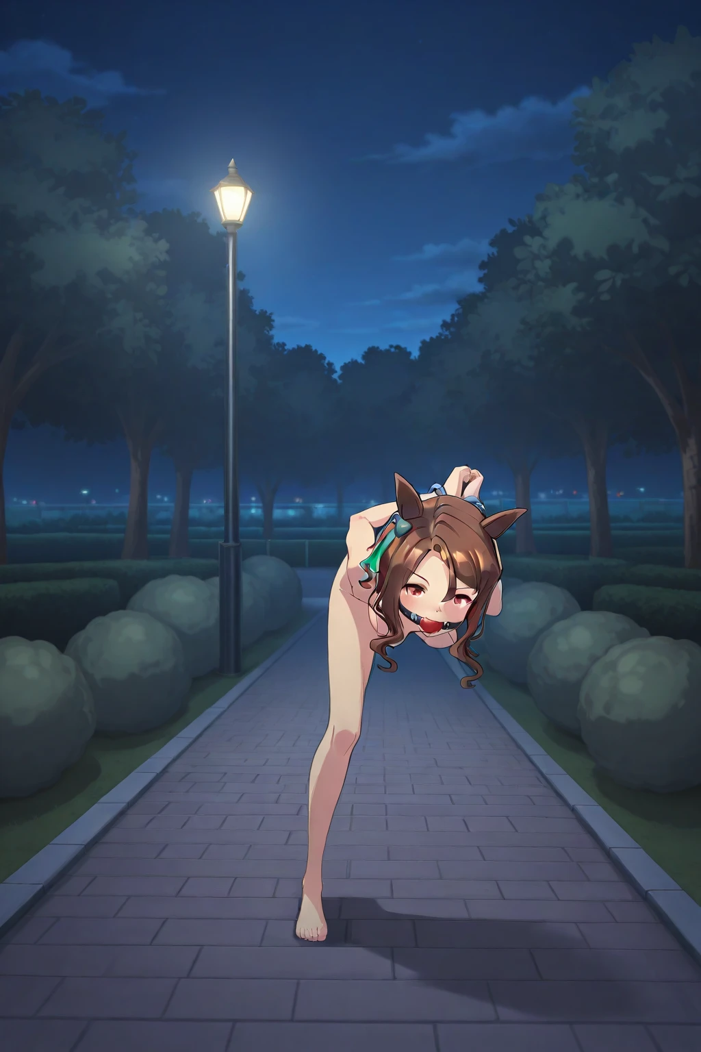 best quality, perfect anatomy, dynamic lighting, nsfw, 1girl, character focus, close to viewer, standing split, dashed eyes, open mouth, nude, spread her pussy, Hairless Pussy, breast milk, spoken heart