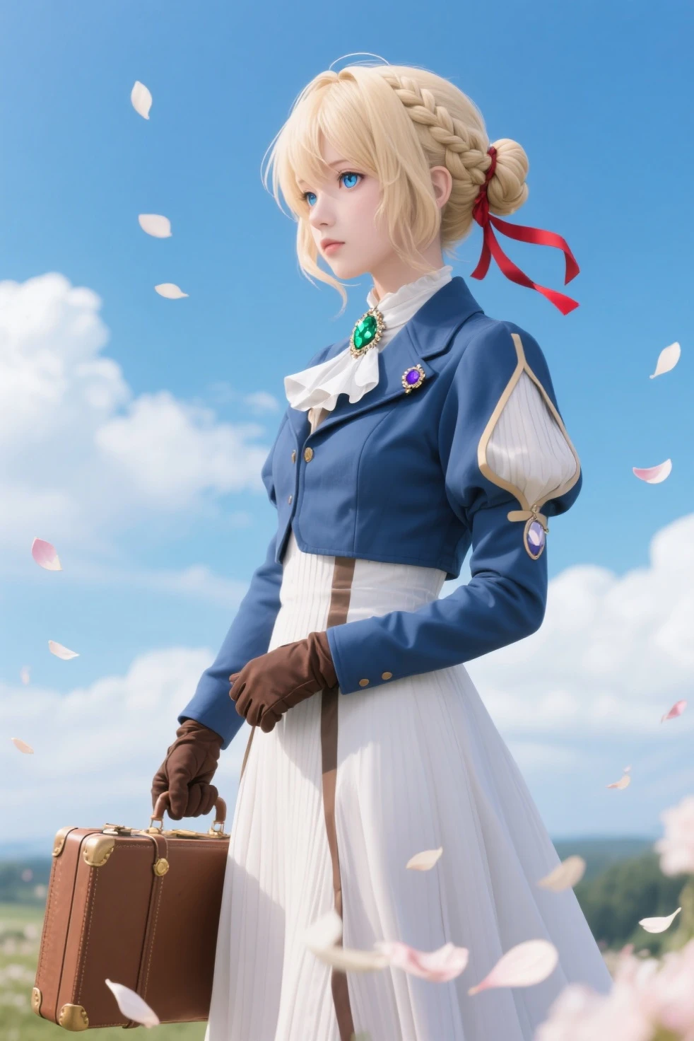 glowing skin, better quality, illustration, (realistic:1.4) 여성 soldier, female officer, soldier, military uniform, perm hair, silver hair, orange eyes, Short hair