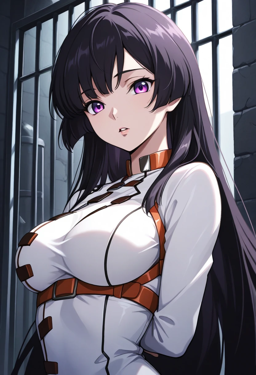 simple background、(masterpiece、top-quality:1.2)、((facing front:1.2))、A dark-haired、Longhaire、Young woman at 17 years old、((The upper part of the body:1.2))、Promotional Art、offcial art、(show breast)、(Exposing breasts)、(Expose nipple)、fullnude、tits out、teats、NSFW