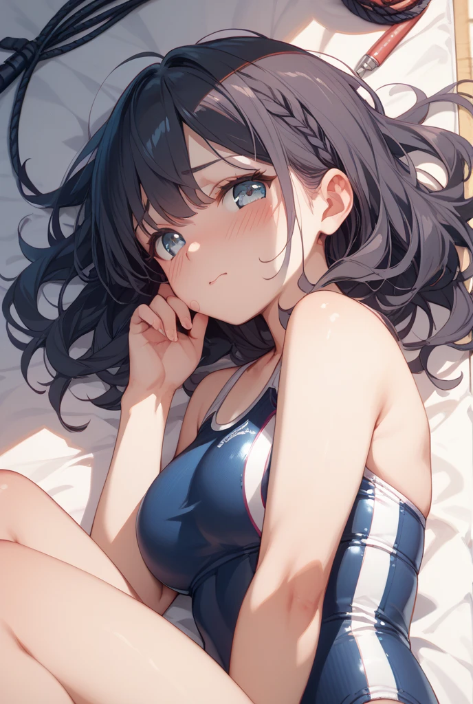 1 girl,Solo,blue eyes,(String swimsuit:1.3),masterpiece, best quality, very aesthetic, absurdres