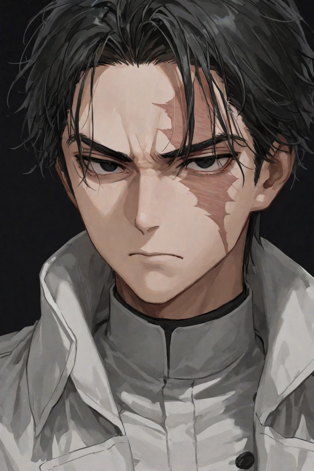 Black boy with a scar on his right eye who would be blind in his right eye, Kimetsu no yaba university