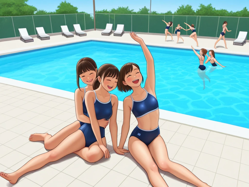 A pool full of girl