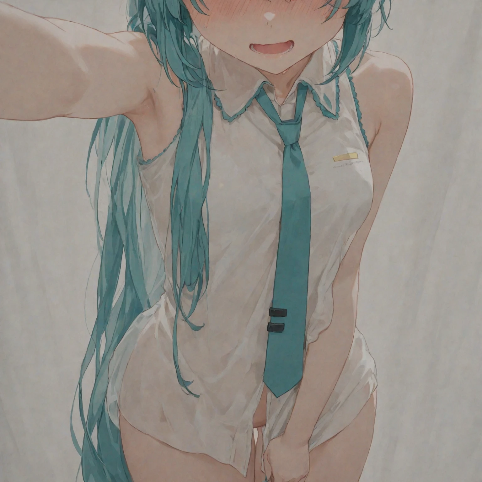 cunt barechested Light blue hair Tearing clothes 5This refers to