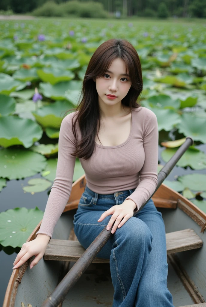 There is a woman sitting on a bench in the forest, japanese girl, gorgeous young japanese woman, beautiful south japanese woman, beautiful young japanese woman, japanese woman, hot with the shining sun, sexy girl、tight clothes、tight clothes、My clothes are wet and shiny、Clothes are damp