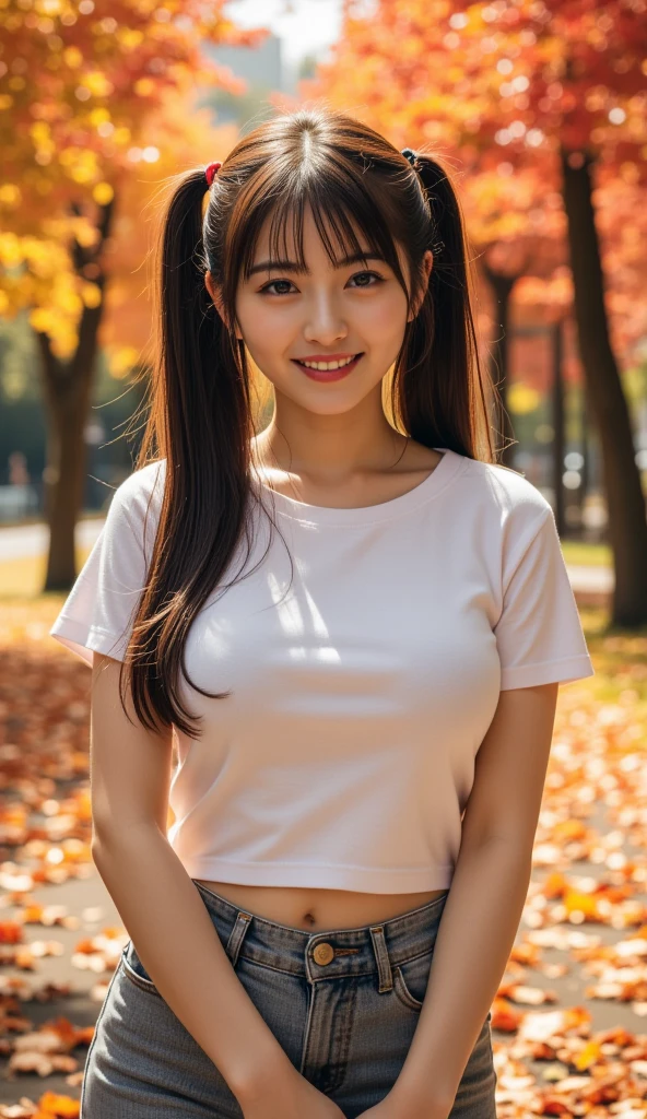 hyper harddisk, On the table, high quality, High Detail, best quality, high resolution, harddisk, 32K, 16K, 8K, 4K, The award-winning, Official Art, (A girl in the forest), 超realism, realism, Depth of Field, light, Backlighting, symmetry, Bokeh, F/1.8, Eye level shooting, 35 mm, hasul express, Extremely delicate and beautiful, Extremely detailed, Astonishing, Fine details, On the table, best quality, Official Art, , Unbelievable and ridiculous, Huge file size, Extremely detailed, high resolution, Extremely detailed, Beautiful and delicate girl, (Cowboy shooting:1.25), Tears of happiness, Tears, (Smiley Face:1.35), Extremely detailed eyes and Face, Beautiful and delicate eyes, There is light on the face, 29 years old, (Simple white T-shirt:1.5), (Dark red plaid pleated skirt:1.5), Detailed long hair:1.2, Dark brown hair, Bangs, Fine hair, Fluffy hair, (slim:1.1), (Big breasts:1.5), (Full breasts:1.3), Perfect eyes, beautiful eyes, Lovely lips, Small waist, Calf, Perfect anatomical structure, Perfect proportion, beautiful, (Amusement park background:1.25, Detailed background), Trees, cloud, crowd, (Direct vision:1.4), (3/4 Subject Shooting:1.4), (Focus on the thighs:1.4), (Knees in frame:1.4), (Flashing thighs:1.4), (Flash all over:1.4), (Body front view:1.4), (Protruding breasts:1.4), (For the audience:1.4), (Messy long ponytail:1.5)