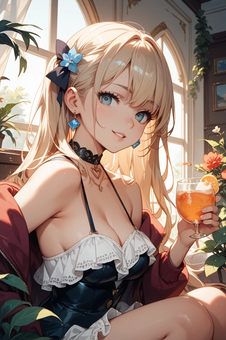 a beautiful detailed girl in a rustic tavern, fighting with a wild delirious expression, long straight blonde hair, holding a glass of whiskey, sensual romantic portrait, (best quality,4k,8k,highres,masterpiece:1.2),ultra-detailed,(realistic,photorealistic,photo-realistic:1.37),vibrant colors, dramatic lighting, cinematic composition