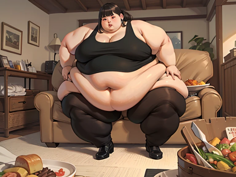 Fat obese sssbbw gluttony 45 year old dog mother and puppies