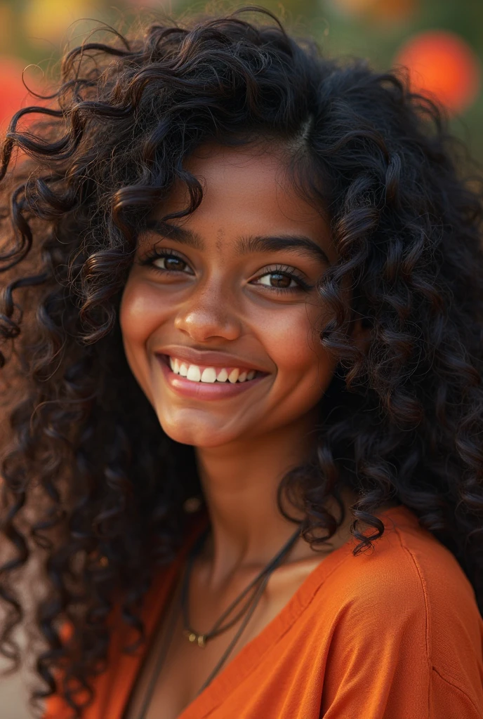 very beautiful（（with brown skin））年轻，（（Detail of big brown eyes））Long eyelashes，（（perfect heart shaped face））（（Detailed realistic skin with imperfections））detailed skin textures，（（Charming girl with dimples）） ,((Warm smile and dimples)),attractive beautiful,Wearing a white dress ,((holding a detailed Nixon camera))((hyper realisitc))((Perfect  very short afro )((realistic hair texture))((girl with dimples))on Pinterest,view of a very beautiful attractive girl with warm smile and with dimples and short curly afro, she petite , taking a picture of someone taking a picture of her ((hyperrealistic)) a masterpiece,wearing a silk white dress outdoors