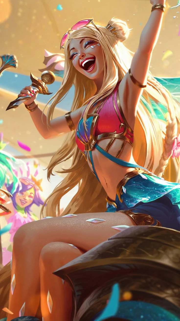 (best quality,highres,ultra-detailed,realistic:1.2), vivid colors, sexy cosplay super girl, cute funny faces, silly dance, Instagram model, Vanilopa, 18-year-old, energetic dance moves, colorful costume, stylish makeup, confident pose, attractive facial expressions, playful personality, dynamic lighting effects, glamorous background

[Stable Diffusion Prompt]
Instagram model Vanilopa, age 18, is enchanting the audience with her crazy sexy super girl cosplay. With (best quality, highres, ultra-detailed, realistic:1.2) rendering, every detail of her vibrant appearance comes to life. 

Vanilopa captivates everyone with her (vivid colors) and energetic dance moves. Her (sexy cosplay super girl) costume is a riot of colors and patterns, accentuating her youthful charm. The audience can't help but feel her vibrant energy as she moves across the stage.

With (stylish makeup), her eyes pop with a sparkling brilliance, drawing attention to her captivating gaze. Vanilopa's (confident pose) only adds to her irresistible charm, showing off her flawless poise and grace.

As she dances, Vanilopa makes (cute, funny faces), bringing joy and laughter to everyone around her. Her (playful personality) shines through as she effortlessly switches between seductive and silly expressions, captivating the audience with her versatility.

The stage is illuminated with (dynamic lighting effects), creating a dramatic and glamorous atmosphere. The (glamorous background) enhances the overall visual impact, making Vanilopa's performance even more mesmerizing.

In this masterpiece of (best quality, highres, ultra-detailed, realistic:1.2) artwork, Stable Diffusion brings to life the perfect blend of sexiness, cuteness, and fun. Through Vanilopa's cosplay, her vibrant energy, and playful personality, the image captures the essence of a truly unforgettable performance.