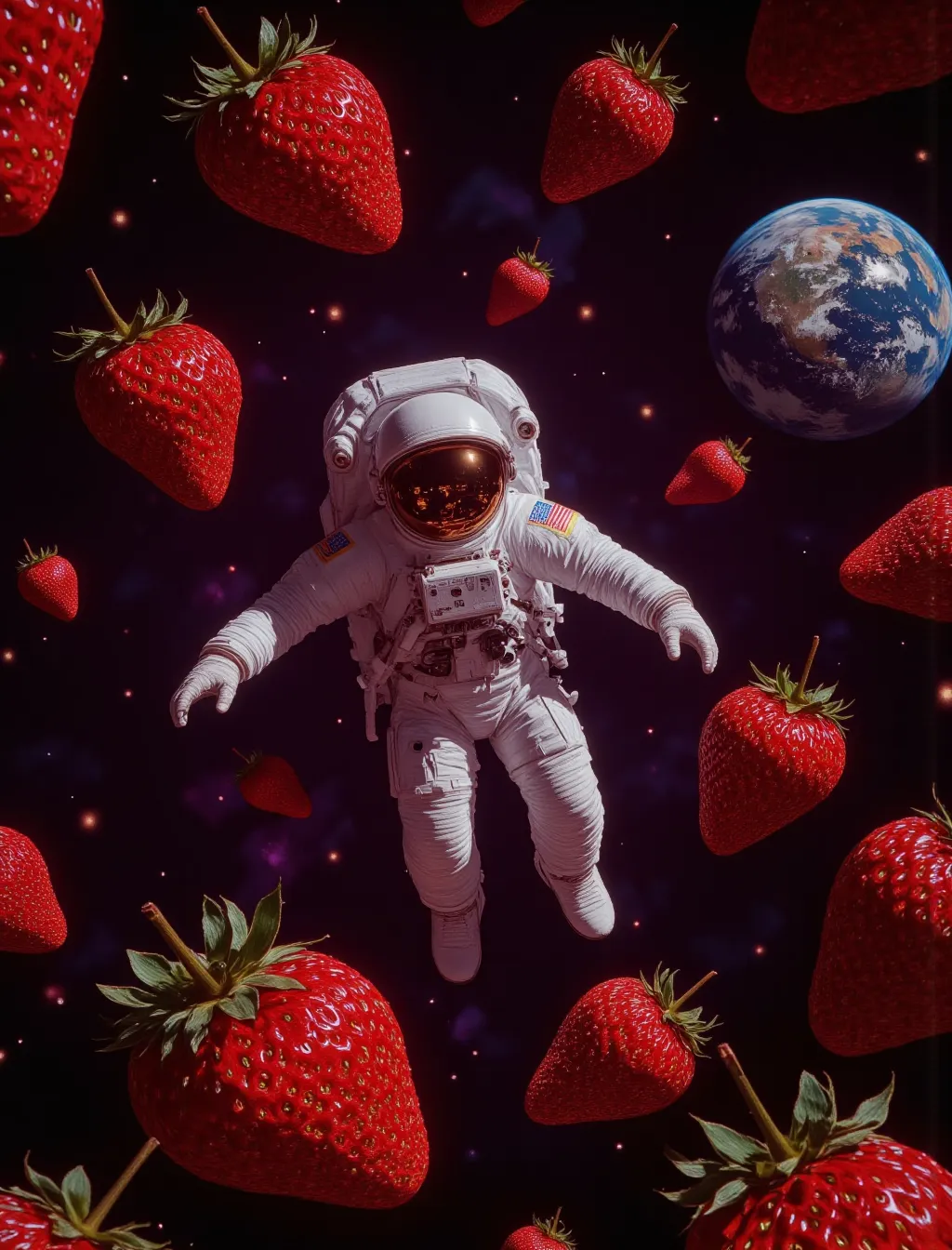 Give the astronaut in space some fruits to float with