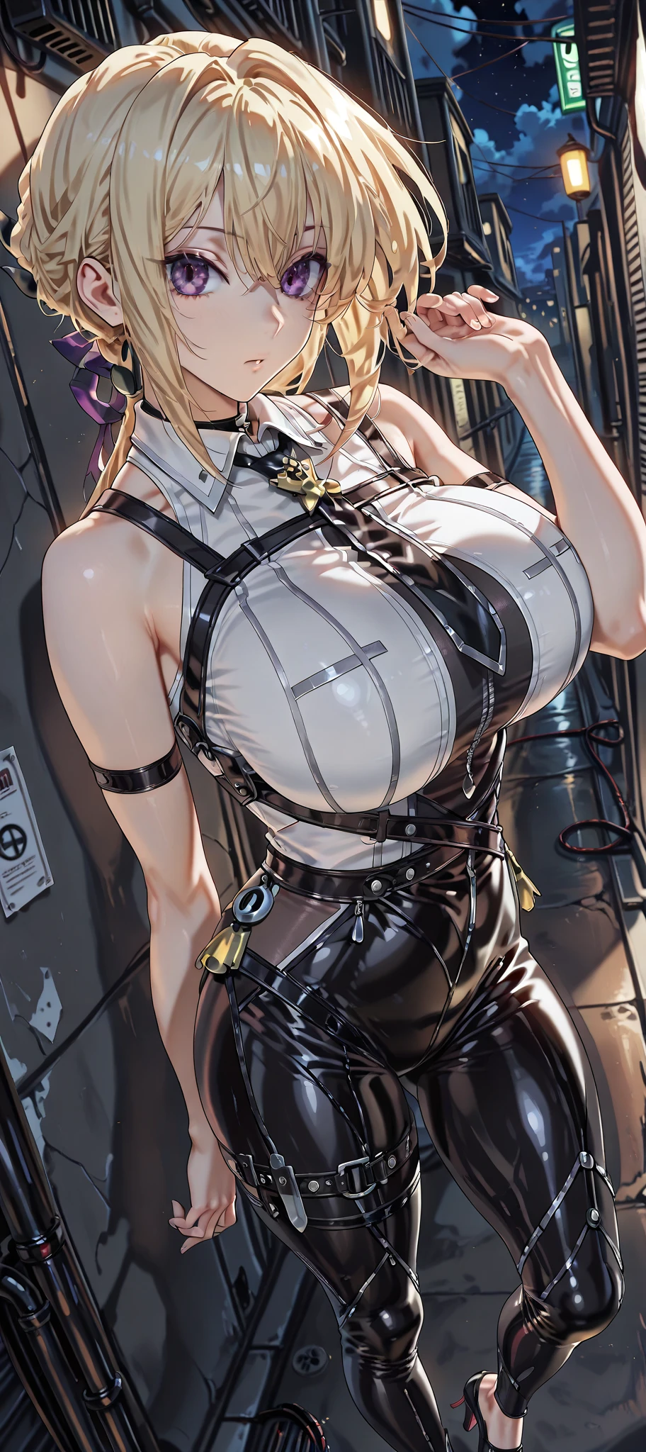 (((Full body latex bondage suit))),(((masterpiece, Highest quality))),(((alone:1.2))),(((One Girl:1.2))),32K Wallpapers, Very detailed,(((((portfolio))))),(((((close))))),(((((Breast augmentation))))),((((More angles)))),(((highlight))),(((completion. Detailed face))),((((Very talented)))),(((((The most complex machine))))),(((Genius Mechanic))),((Overall colorful)),(((((Huge breasts,Browsing Caution,((BDSM)),((Ripped latex bondage)),Erect nipples,Transparent chest,Pink nipples,A woman experiencing orgasm,,grab penis with hand,Sweat coming out of penis,Realistic Face,Beautiful image quality,Woman having sex,Beautiful face,Beautiful eyes,