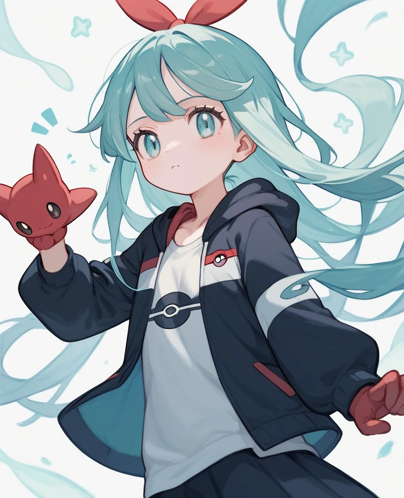 Pokémon、snow mountain、Pokemon Scarlet Violet、Grusha、Napeyama Gym Gym Leader。absolute zero trick、Ice Pokemon Trainer、Her hairstyle is long, light blue, half-up, and has a yellow gradation.、Wearing a yellow sweater with distinctive shoulders、He wears a muffler decorated with monster balls raised to his mouth.、On his feet, he wears blue boots for cold regions.