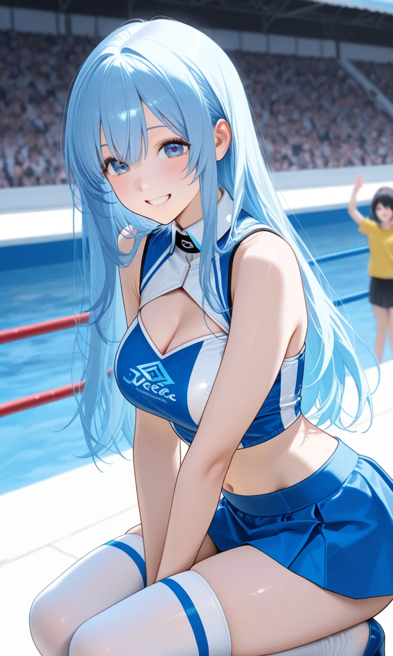 Gradient eyes, anime big breast, god light， hyper HD, Super detail, High details, High quality，swim wears，Ark of tomorrow，evening