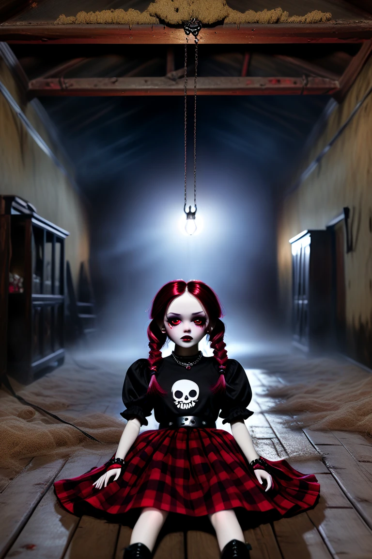 (knitted toy voodoo doll:1.5), (Voodoo Inquisitor:1.3), (Clothing: tattered robes with cross patterns:1.0), (Accessories: enchanted torture devices emitting a ghostly glow, floating flames:1.1), (background: dark, medieval dungeon with iron maidens, chains, and an atmosphere of relentless persecution:1.2), best quality, masterpiece, detailed soft oil painting, detailed background, dramatic cinematic lighting, soft edge lighting, professional, dramatic lighting, hard edge lighting, ultra quality, 4k, masterpiece, best quality, 8k, ultra high definition, high resolution, extremely detailed