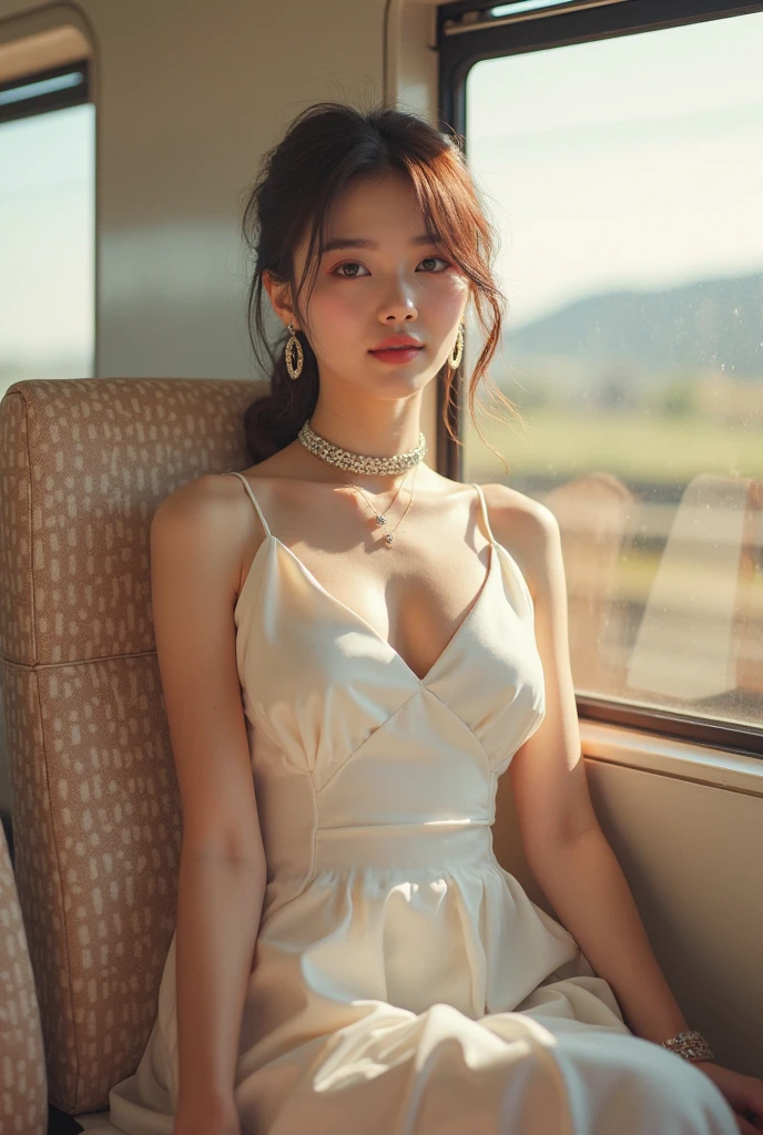 An ultra detailed, realistic, digital art, featuring Bullet Train Journey: Take viewers on a high-speed adventure aboard Japan's Shinkansen (bullet train), capturing the sleek design, efficiency, and stunning landscapes flashing by outside the train windows., animals, and geometric designs. happy accidents, exquisite detail, 30 megapixels, 4k, CanonEOS 5D Mark IV DSLR, 85mm lens, sharp focus, intricate detail, long exposure, f/2, ISO 100, shutter speed 1/125, diffuse backlighting, award-winning photograph, facing camera, looking into camera, monovision, perfect contrast, high sharpness, face symmetry, depth of field, ultra-detailed photography, raytracing, global illumination, smooth, ultra high definition, 8k, unreal engine 5, ultra sharp focus, award-winning photography