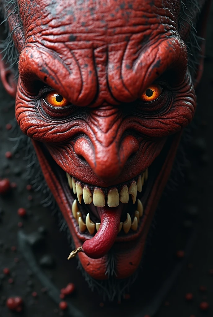 Horror movie photos,Full body image,Creature-like,the nose is long、The whole body is red,Sharp Eyes、Fine wrinkles on the face、Sharp Fanguscular,Yellow eyes、Tattered clothes、Wearing geta、Beads around the neck、Black feathers on the back. Shallow depth of field., Vignette, Very detailed, High budget, Bokeh, CinemaScope, Sulky, amazing, nice, Film Grain,  Creepy, Anxious, dark, Creepyな, Suspenseful, strict, Very detailed
情報