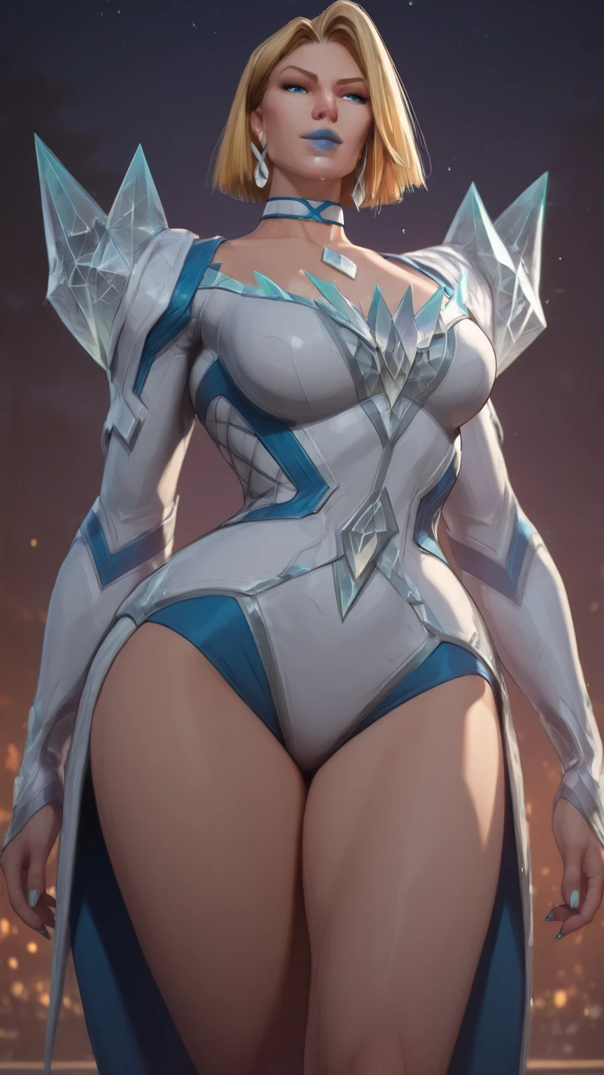 ,,,Photo of Elsa of Arendelle wearing white gym outfit, Nice, show breasts, huge breasts, tall, sexy legs, bursting huge breasts, wide hips, busty, sexy