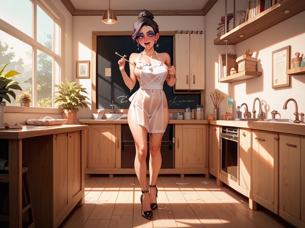 ((obra de arte, melhor qualidade)),(complex lighting),Sozinho,1 garota, corpo todo, Courtney Babcock, olhos azuis, rabo de cavalo, cabelo loiro, barriga, pants, tennis, andando, floresta,