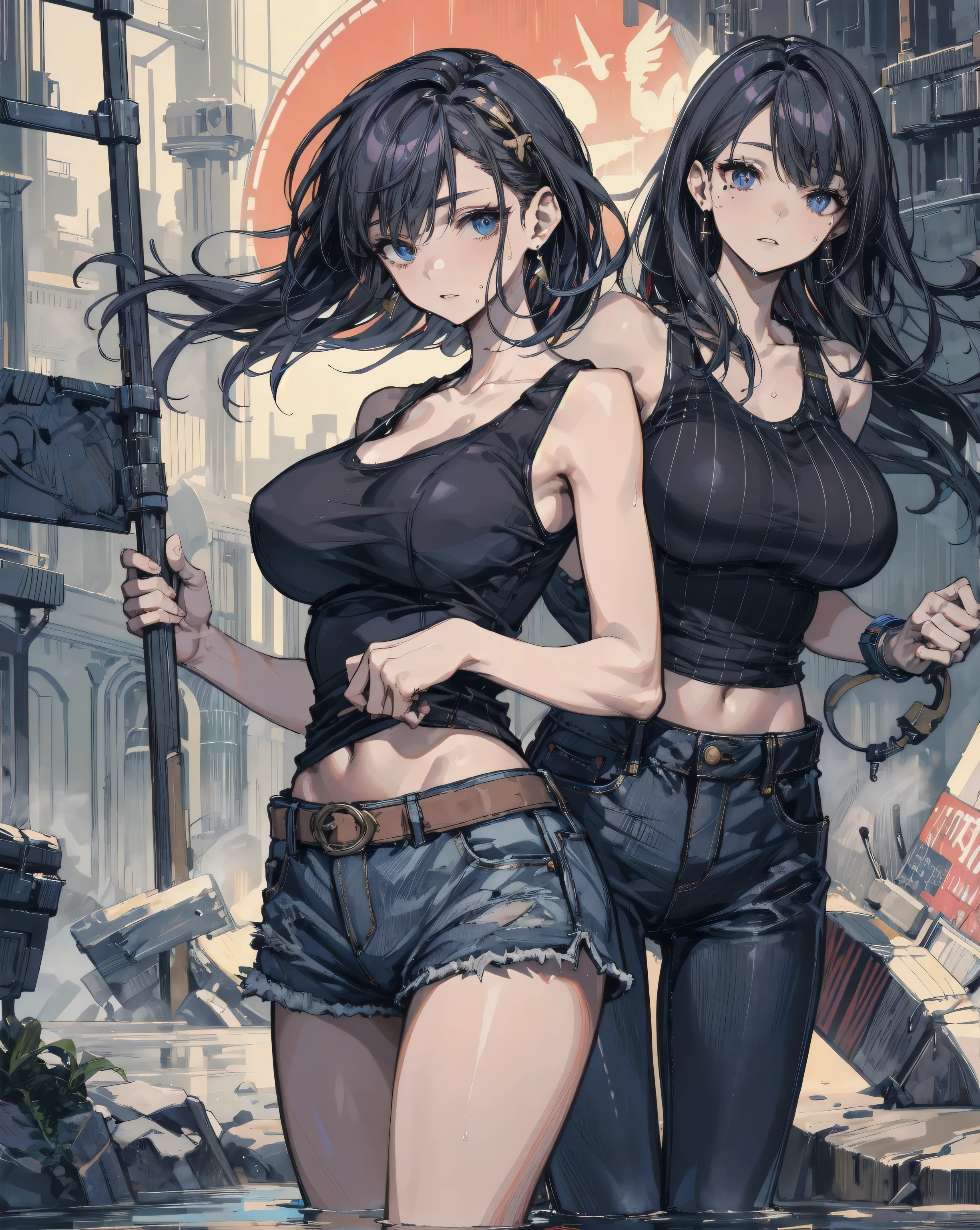 (((8K,2K))),(masterpiece))), (((best quality))), ((ultra-detailed)), ((highly detailed CG illustration)), ((extremely delicate and beautiful face)),(masked ), cinematic light, absurd clothing, 1girl, (character sheet)), concept art, ((full-length)), (masterpiece:1.2), (best quality:1.3), (single background, white background: 1.3),(CHARACTERS OF THE POST-APOCALYPTIC WASTELAND WORLD)))), (( Characters WANDERERS RAIDERS)), ( MAD MAX concepts))))), (( beautiful face)), (( quality face) ), (((beautiful anime eyes of characters))) , ( high-quality anime eyes of characters), ((high-quality anime pupils)), (((beautiful anime pupils)), (( beautiful shape of anime eyes)) , (( beautiful shape of anime pupils)), (( all faces with anime eyes)), ((( simple anime eyes of characters)))) ( bare skirt))) (( without panties)) , pose for the concept of the character, (((( post-apocalyptic wastelands)))), crossout frenzied, bright hair, very torn clothes, ((( extremely embarrassed face))), ((( excited face))) ,((((character of the post-apocalypse world))) , (((sheet - pkrchonage))), ((( detailed development of the concept of the character))) , (page design)) , (different emotions))