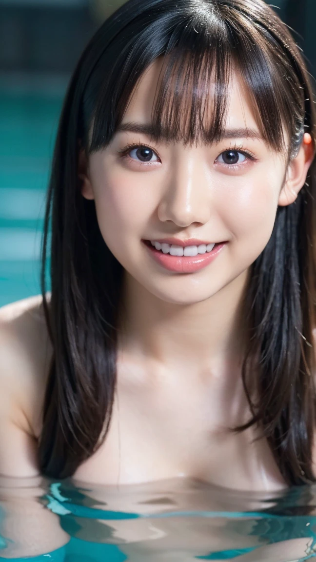 ((Extremely precise and accurate anatomy)), (masterpiece:1.43), Perfect balance, Realistic photos, ((Shrapnel:1.22))、Mid 20s、young woman、Very realistic、High resolution photos、Wavy, Shoulder-length chestnut hair、Grace from the shoulders down、The eyes are a striking green with gold flecks.、Natural arched eyebrows、The skin is white and smooth、natural, Healthy shine、A kind smile、Straight and white teeth、A micro bikini made from soft and lightweight fabric for a snug fit.、Sunlit beach in the evening、The sea swaying in the wind、Clear deep blue sky with white clouds、The sunlight is warm and golden、Natural highlights and shadows that accentuate facial features and clothing textures、メイクは最小限でnatural、Light Foundation、A faint blush、Subtle eyeliner、A little mascara々、Soft pink lip color、Mr.々Pose、Mr.々Show a facial expression、Wavy hair、A sense of movement and vitality、(((Shallow depth of field effect)))、Image focus、The atmosphere is warm、The energy of joy、Natural Beauty
