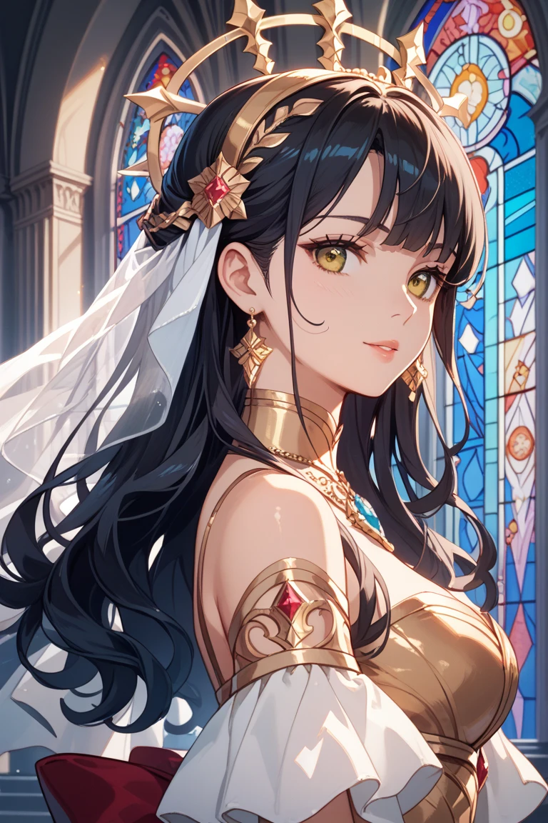 Highest quality, masterpiece, Ultra-high resolution, female、Big Breasts、princess、実はふしだらなfemale、Clean-cut features、dress、tiara、dressのしたに固定バイブが装着されている、I am holding back sexual desire、A crowded hall、My body starts to heat up、Place hands on crotch、forward leaning posture