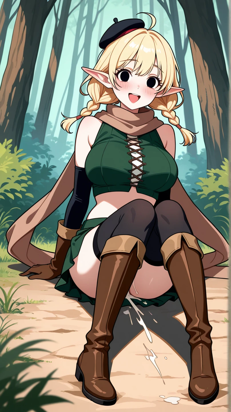 Jolyne Anime, Ultra detailed lace lingerie, stockings with garter belt, wide hips, outdoors, (night), mountains, nature, (stars, moon) cheerful, happy, backpack, sleeping bag, camping stove, water bottle, mountain boots, gloves, sweater, hat, flashlight, forest, rocks, river, wood, smoke, shadows, contrast, clear sky, analog style (look at viewer:1.2) (skin texture) (film grain:1.3), (warm hue, warm tone:1.2), cinematic light,