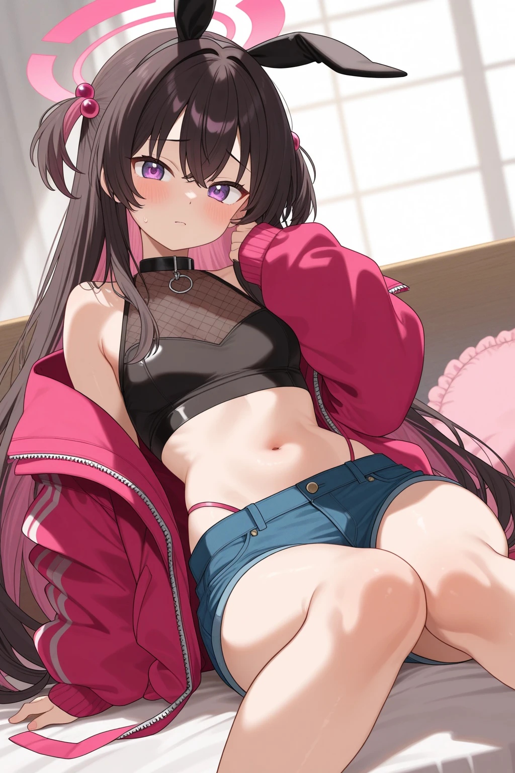 Girls blackmailed by peverted leak pictures lewd sexy embarrassing navel flat chest tight panties on her phone
