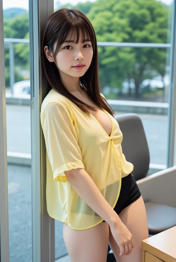 ((top-quality、in 8K、masterpiece:1.3、Raw photo))、Super high quality photos, In the tropical jungle, ((Wearing business suit jacket and skirt)), ((Wear a white blouse shirt under the jacket)), ((Perfect beauty 20 year old idol Japan woman)), ((a smile)), ((nipples sticking out under the shirt,)), ((slim figure)), ((Slim legs)), ((slim thigh)), ((Perfect beauty 20 year old idol Japan woman)), (Photorealistic: 1.4), (Ultra-high detail), (hyper realisitic: 1.4), (Realistic: 1.3), (Smooth lighting: 1.05), Full body, 1girl in, Solo, (Japanese actressl), 20yr old, cinematlic lighting, ((slim figure)), ((Leaner figure)), Good anatomy, Correct anatomy, In the tropical jungle, ((Perfect beauty 20 year old idol Japan woman)), ((slim figure)), ((Slim legs)), ((slim thigh)), ,((Perfect beauty)), ((He has a small camping bag in one hand.)), ((squatting)), ((Panties are visible through the skirt)), ((a smile)),