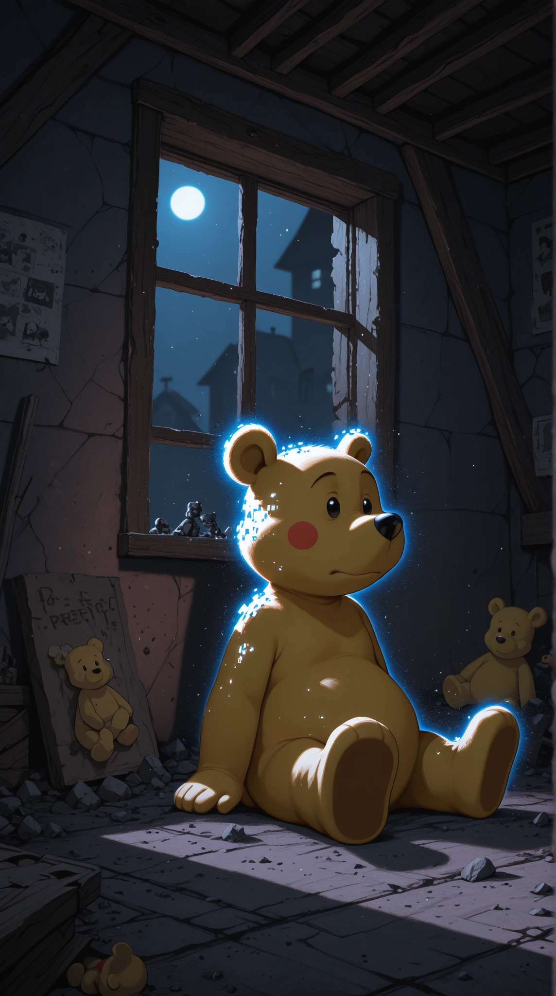 masterpiece,best quality,<lora:tbh131-:0.8>,Winnie the Pooh,illustration,painting,style of E. H. Shepard,
