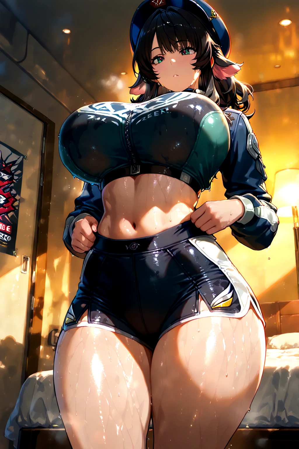 ((masterpiece)), ((highest quality)), (ultra high resolution,8K),(Ultra high fine mesh,4K), (Highly detailed CG integrated 8k wallpaper), (perfect anatomy,anatomically accurate), (angle from below), (soft lighting, rendering), (Two cute high school girls walking in the park), High-definition beauty face, (high heels), ((elegant leotard swimwear)), (Wear a gray hoodie), (Crisp double eyelids), (fascinating expression),(large breasts:1.3), (soft skin), (It's photorealistic), (glowing skin), (colorful hair), 35mm f/1.8, Captured with Sony FE GM