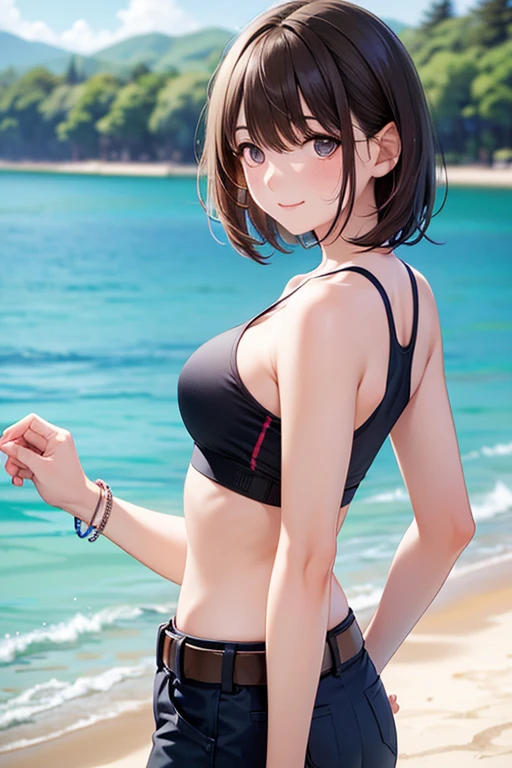 highest quality、High resolution、Detailed Background、(Beautiful face in every detail:1.4)、Anatomically correct、(Draw the usual number of fingers:1.2)、(Detailed facial expressions)、(Detailed eyes:1.2)、(Detailed eyes:1.2)、Beautiful, smooth skin、Teenage beauty、(Highly detailed face:1.4)、Cute color hair color、ponytail、Bobcut、well-groomed eyebrows、Cowboy Shot、

(Beautiful girl climbing in nature:1.5)、

Enjoy climbing while feeling the breeze under the blue sky、Mountain々Enjoy bouldering in the beautiful valleys and gorges that stretch between、
Enjoy rock climbing on the rocks and cliffs near the sea、The ocean views from the cliffs are particularly spectacular.、
Enjoy climbing at sunrise or sunset、The sunset time creates a romantic atmosphere.、
Trees in a natural forest々Enjoy bouldering on the rocks.、You can enjoy colorful and beautiful scenery.