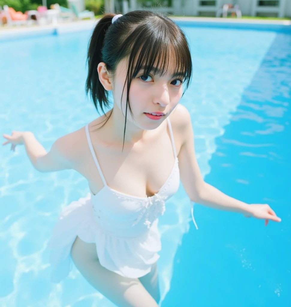(8K TopQuality masterpiece: 1.2)(Realistic ProfessionalPhoto:1.37), VolumetricLighting. Tiny Girls, (((girl jumping into the water)))、Falling、splash water、shout、Luminous water surface、White and Bright colors, back lighting, Radiant PearlSkin with Transparency, sparkling highlights, Detailed KAWAII face with cute lips, long eyelashes, (White Skinny) Delicate lace clothes, Detailed open crotch, MotionBlur (Joyful Expressions LifeLike Rendering) {BabyFace|ThighGap|Dazzling RainbowColor Horizon}, {HiddenHands|Corrected BabyLikeHand} (Exposed:-0.6)