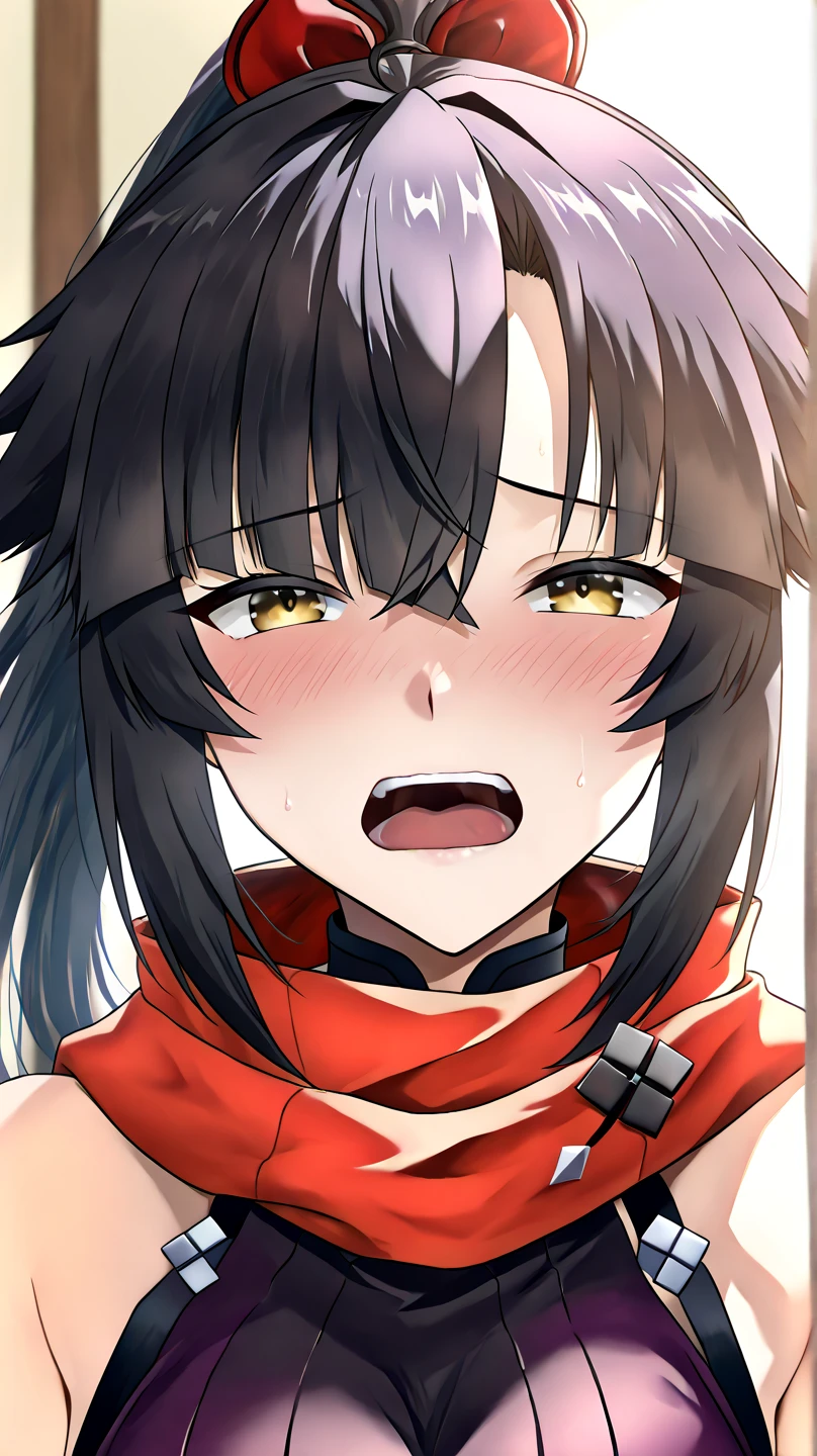 1girls, Megumin, angry, angry face, cum, cum in mouth, female focus, forced oral, oral, pov, pov eye contact, ahegao