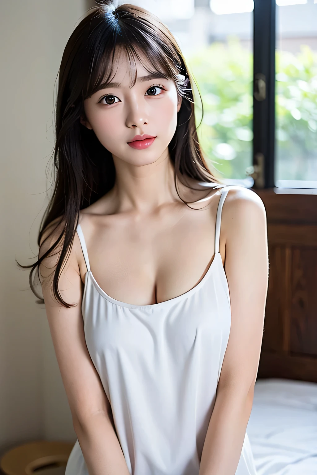 (8K、Raw photography、top-quality、masterpiece:1.2)、high-definition RAW color photography、professional photograpy、(realisitic、photoRealstic:1.37)、ciinematic light、1girl in、A smile、Office Lady、Upper body close-up、Overflowing breasts、爆乳、huge-breasted:2.0、Breasts overflowing from clothes、A sexy