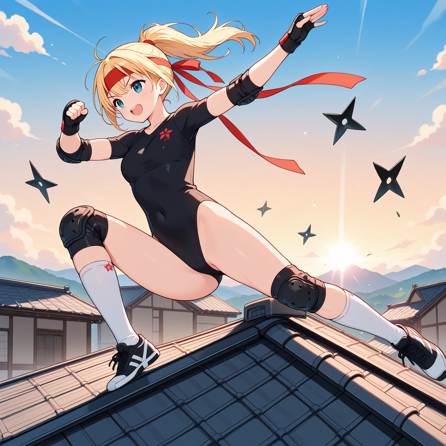 masterpiece,Highest quality,One girl,Harp Notes_Mega Man,Blonde,short hair,Bodysuits,heart,((Helmet)),Green Eyes,smile,Leaning forward,Put your arms behind your back,View your viewers,
