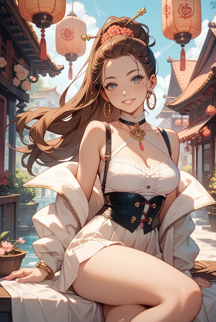 1girl,solo,pubs background,bent over,,ruanyi0896,cleavage,short sleeves,cowboy shot,yellow dress,spread legs, from behind,score_9, score_8_up, score_7_up, score_6_up, score_9, score_8_up, score_7_up, score_6_up source_anime, blush, 1girl, seduce smile, perfect body , natural huge breasts
