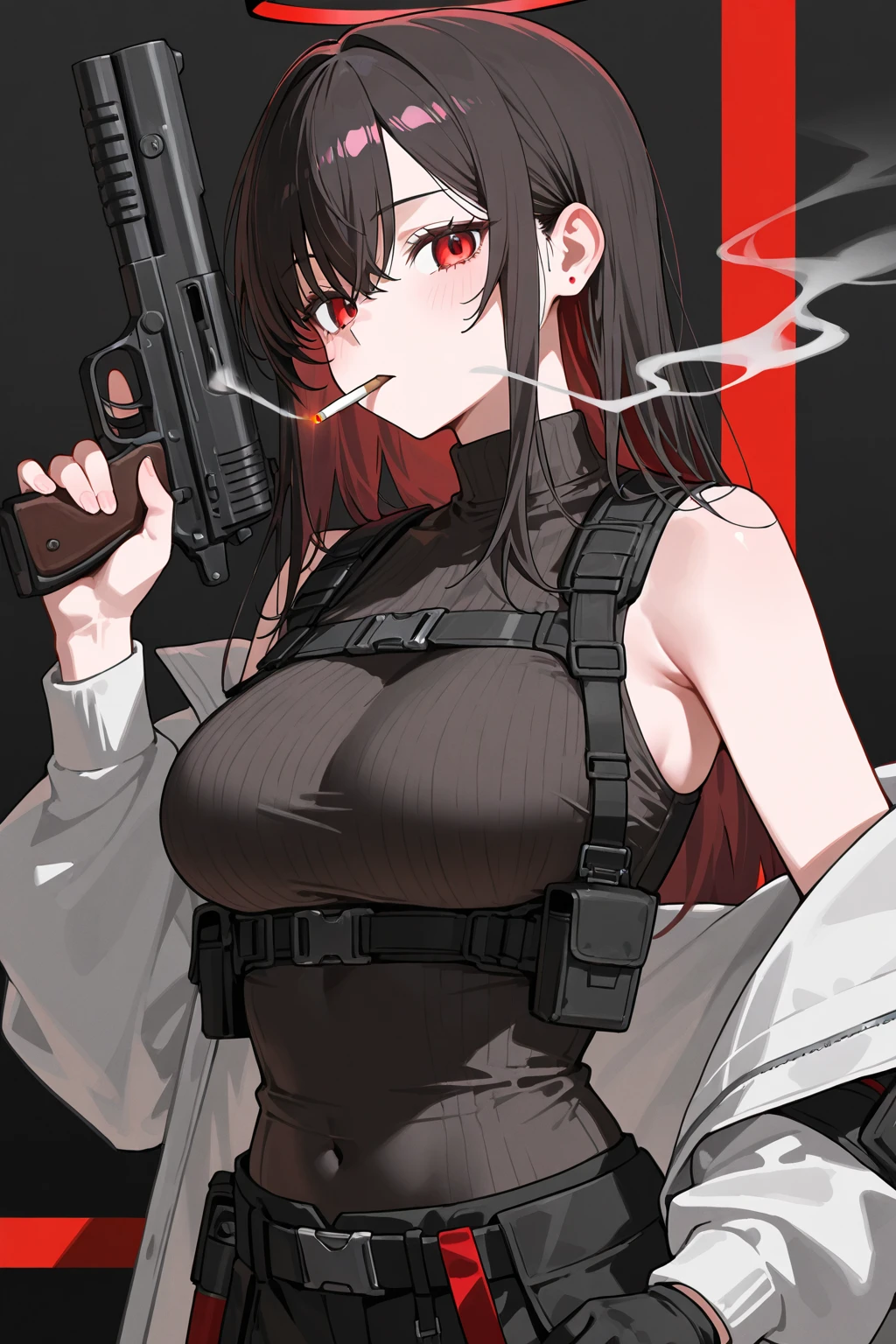 Yobriya Ratatata, briar rose tartare, Bangs, Headband, (red eyes:1.5), black hair,
rest cleavage, bare shoulders, underwear,underwear only, underwear,
rest indoors, floor,
rest looking at viewer, (cowboy shooting:1.5),
rest (masterpiece:1.2), best quality, high resolution, unified 8k wallpaper, extremely detailed face, perfect lighting, Very detailed cg, (perfect hands, perfect anatomy),Buttocks close up,big asack view,The eyes are delicate