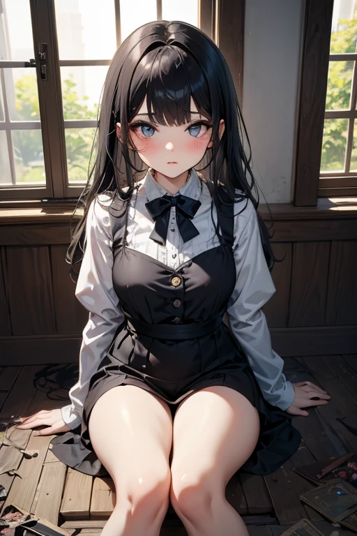 Beautiful young woman, long hair, golden eyes, gorgeous face, (detailed face: 1.4)whole body,Sit on the chair, Girl trembling with sexual climax,Open legs,Browsing Caution,Raising both legs