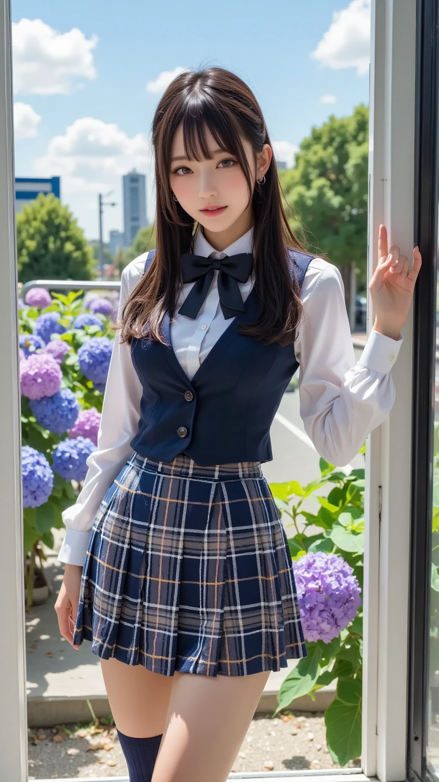 ((smile))、Confused、RAW Photos、(((The ultimate portrait masterpiece)))、((The cutest girl in the world))、1 Girl、12 years old、Japanese、Cute face、((Silky Hair))、(A high ponytail tied with a ribbon:1.4)、((Super huge breasts:1.1))、((Eyes that shine like jewels))、Glowing Skin、(young woman;It consists of a transparent white shirt, Thin ribbon, blazer, Breathable check pattern pleated skirt.:1.5)、Winter clothes、(Uniforms made from high quality materials, Breathable fabric:1.4)、Ultra-detailed uniforms、(She shyly pulls up her skirt:1)、(Breathable lace panties visible.:1.3)、((Crotch from the front))、Skirt fluttering in the wind、eyeliner、Beautiful Bangs、Hair between the eyes、((solve、High resolution))、Detailed Background、8 Quad HD、Digital SLR、Soft Light、high solve、Film Grain、Fujifilm XT3、Shallow depth of field、自然なSoft Light、Tight waist,(hour々Under the skirt:30%),(Pumping the nipples:20% Or vaginal line pump:20%),(Get wet from heavy snow:50% Or get wet in heavy rain:50%),makeup, 
corset, 
necktie, 
Ballgag, 
skirt, 
leather harness, 
silk stockings, 
diamond earrings, 
比基尼, 
Good, 
handbag, 
lingerie, 
garter belt, 
fur-trimmed jacket, 
fashionable, 
one-piece swimsuit, 
dress statue, 
lace, 
hair ornament, 
jewelry, 
black pantyhose, 
short jeans, 
lace trim, 
high heels, 
biker suit, 
black stockings, 
earrings, 
necklace, 
office lady, 
blouse, 
underwear, 
revealing clothes, 
panties, 
sundress, 
fox ears, 
thighhighs, 
pantyhose,facing viewer, 
outdoors, 
cowboy shot, 
bokeh, 
1girl, 
portrait, 
crowded street, 
独奏, 
night, 
classroom, 
looking at viewer, 
depth of field, 
sexy pose, 
Fujifilm XT3, 
absurdres, 
award winning photo, 
cityscape
masterpiece, 
HDR, 
8k resolution, 
photorealistic, 
RAW photo, 
highres, 
professional lighting, 
8k wallpaper, 
photon mapping, 
soft lighting, 
cinematic lumination, 
sharp focus, 