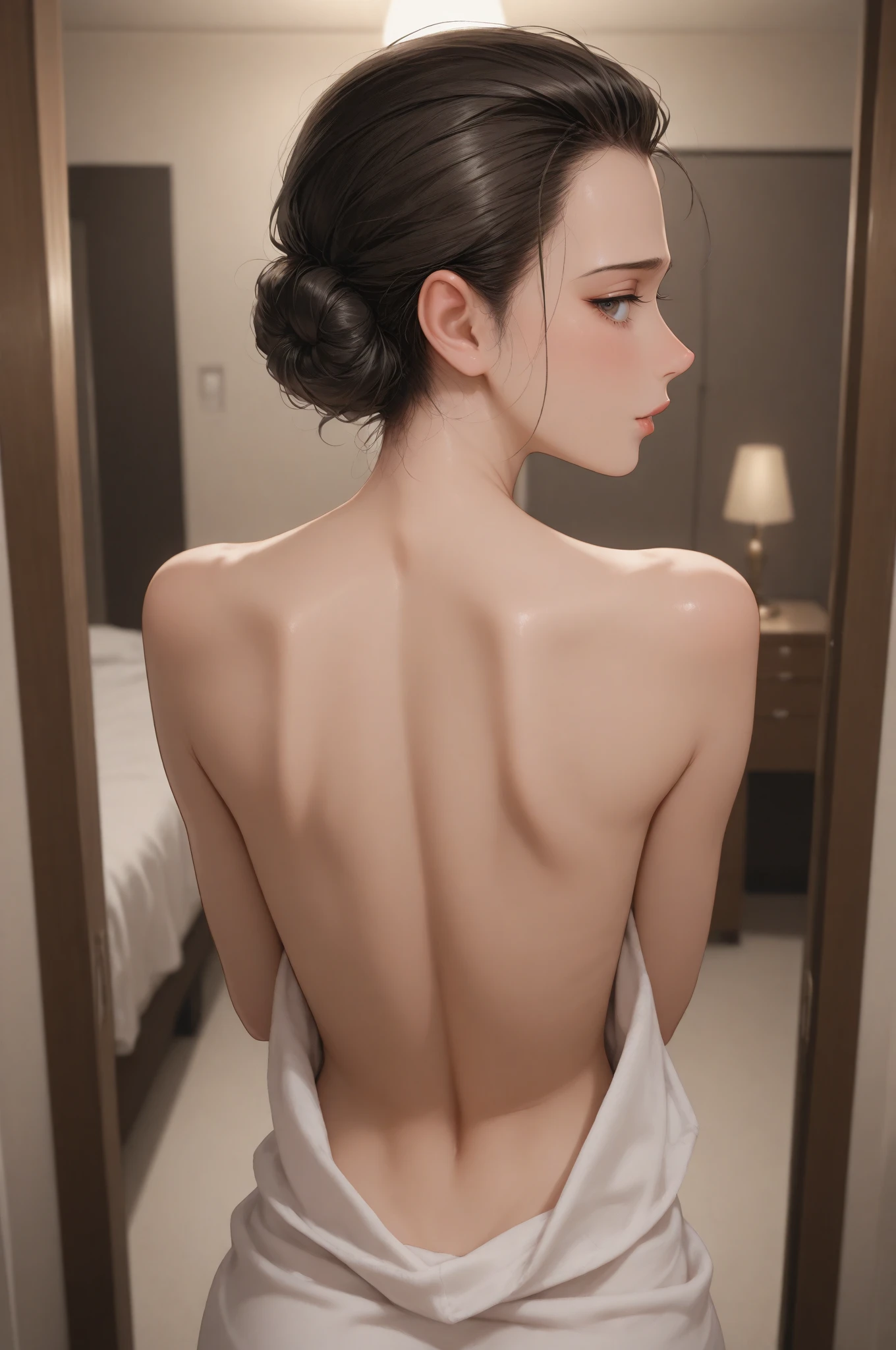 (nezuko kamado:1.3),(Very detailed, beautiful, masterpiece, Ultra HD Photos, Ultra-high resolution:1.2),(1 male,1 female:1.5),(Big muscular man:1.3),(Fucked from behind by a man:1.4),(Woman puts her hand on glass:1.3),(Realistic:1.5), return,sunlight,beautiful,beautiful太もも,Very detailed肌, Realistic skin detail, I can see my pores,Sharp focus, Digital single-lens reflex camera,(Expose the genitals:1.3),masterpiece, Highest quality, Very detailed,nude,Completely naked,(penis:1.3),pubic hair,(Have sex with one man:1.4),(Shooting from the side:1.4)