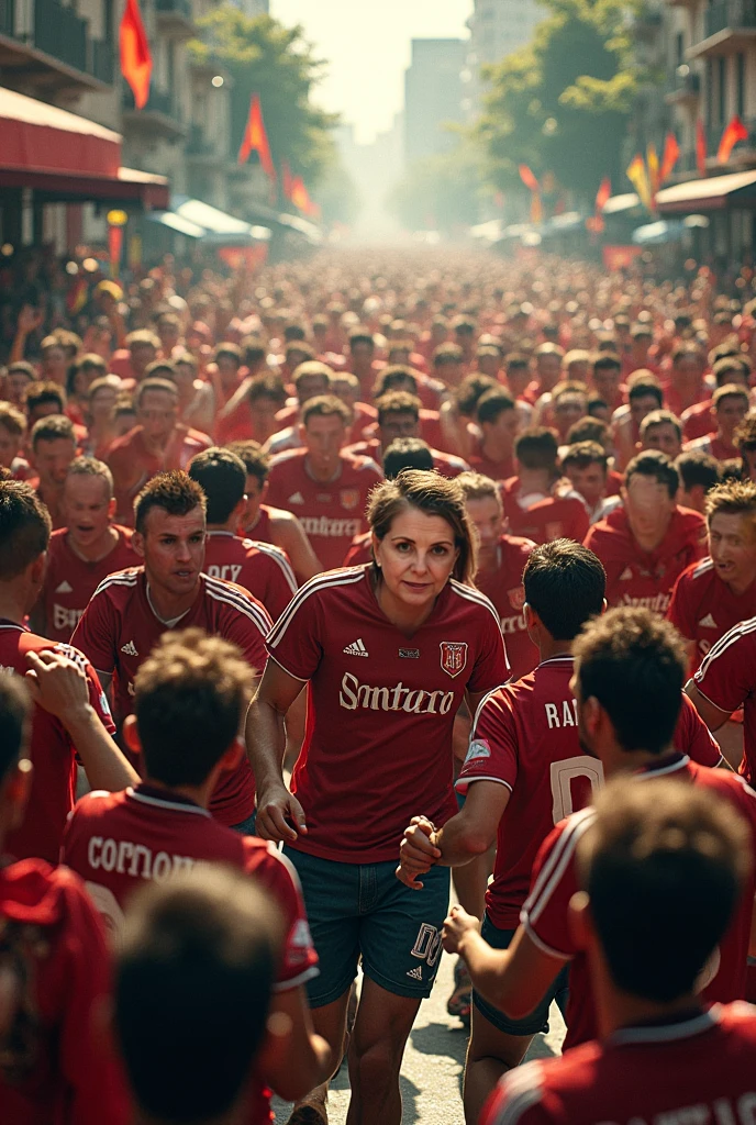 photo, photorealistic, photography, soccer action pose, cradle-carry-pose, first-aid in a sports stadium, affection pose, lecherous action pose, dramatic action pose, theatralic pose, there is a attractive woman that is carrying a wounded athlete, there is a beautiful woman in a shiny black outfit who is carrying a shorthaired young man in her arms, a longhaired beautiful woman in a high-shine black catsuit, a longhaired woman in a shiny black dress, a woman is carrying a shorthaired man who is wearing a matte cotton sports outfitt, a weak man in matte cotton sports shorts is consciousless and needs to be carried, a shorthaired man with closed eyes is carried by a longhaired woman, a woman looks very scared and terrified, a consciousless man with closed eyes is suffering very much and has a very painful face, photo, photo shoot, photographed , accident, help, aid, first aid, pity