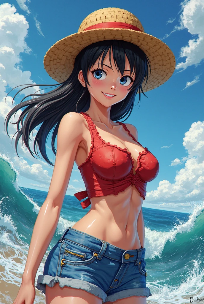 One Piece character Nami in a bikini, hentai