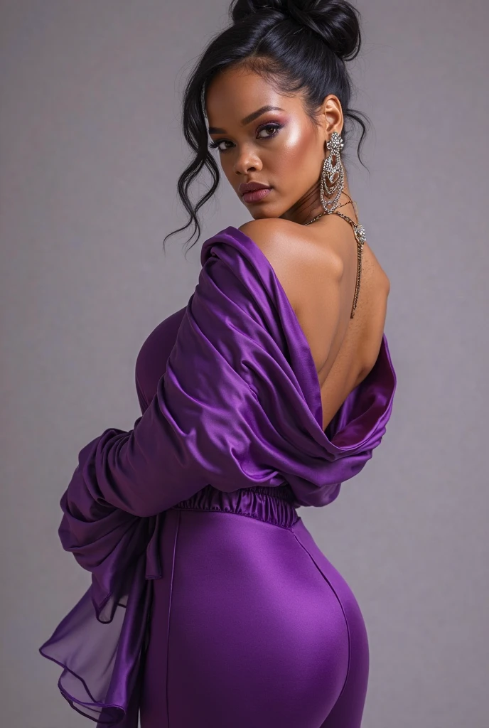Foto hiperrealista en primer plano de Cardi B, masterpiece, best quality, (photorealistic:1.4), full body, (hyper classy blue dress gala clothes:1.1), black long loose curls, professionally posing in a gala, on a red carpet, neons, cinematic light, beautiful woman, skinny, perfect hourglass body, detailed face, slutty face, looking straight at the camera, photo taken from a distance