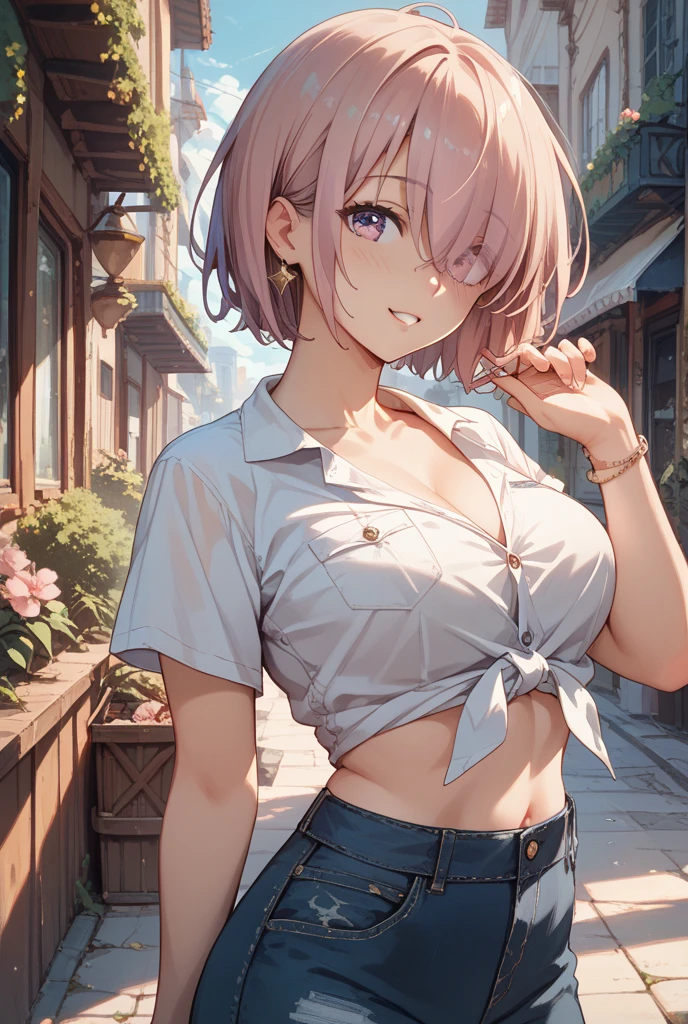 (Highest quality, 4K, 8k, High Resolution masterpiece:1.2), Very detailed, Picturesque, Anime-style photos, Photo Animation:1.37)、a beautiful girl、(Brunette Hair)、(pixie cut)、gyaru、tan、Street Corner、Ecstasy face、trembling、Sweat、Drooling、crying、vapor、Black choker、pierce、necklace、bracelet、