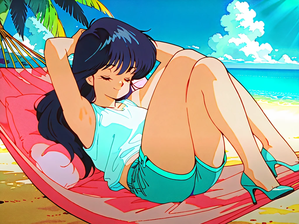 Kyoko,score_9,score_8_superior,score_7_superior,sauce_anime,One girl、Multiple men、Micro Bikini Girls、in the forest、Sad face、Lying down、
