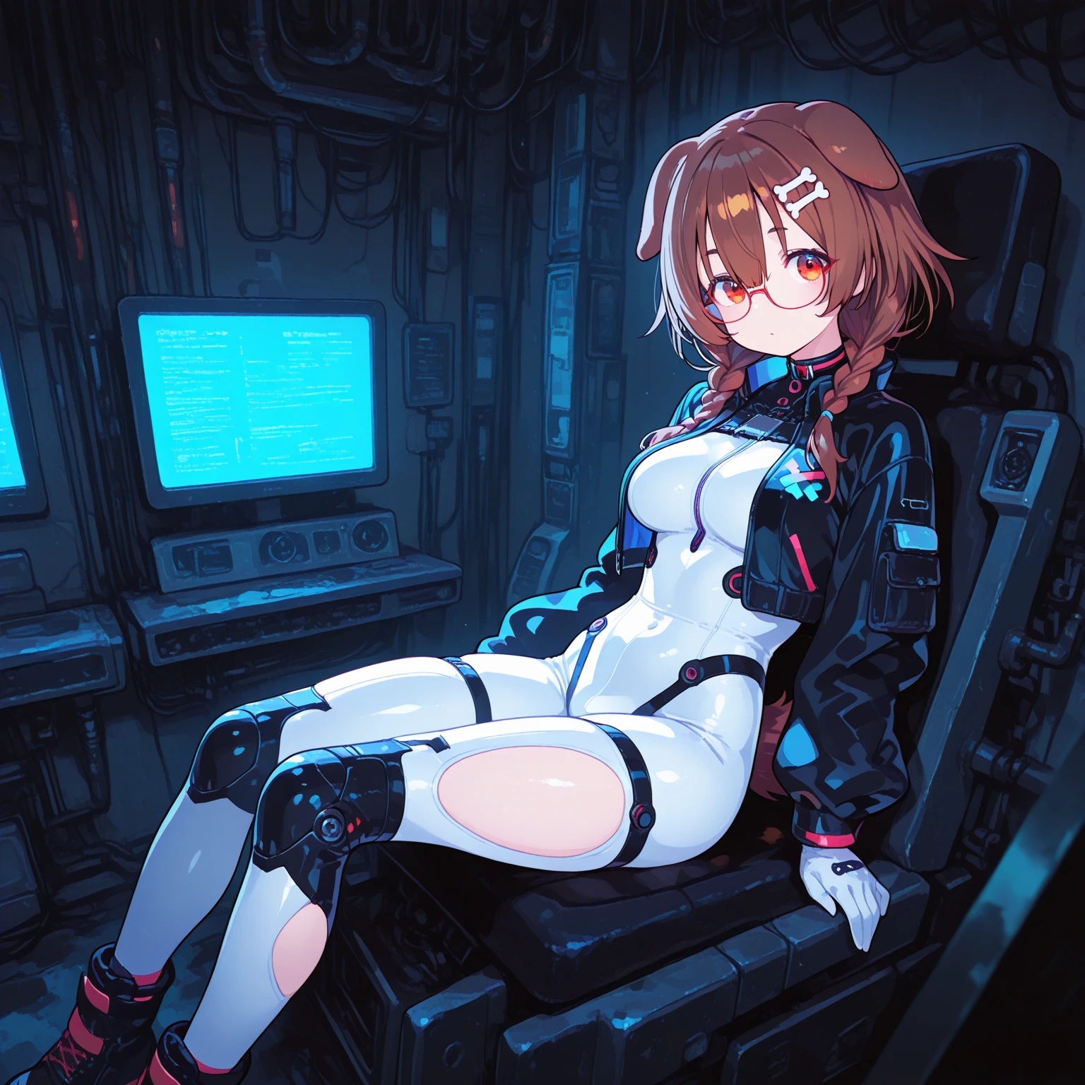 ((gothic vampire piloting in gothic spacecraft)), (((retro anime))), ((from below)), ((120 fov)), ((((gothic)) control panels)), (((mature))), (((gothic))), iridescent bodysuit, ((lace accessories)), ((pilot seat)), ((((lying back)) pose)), ((elegant)), (((serious tone))), ((cockpit top control panel)), intricate control panel details, (close-up), 1990s (style), masterpiece, ((claustrophobic)), best quality, screens, ((pilot helmet)), night, (colorful cockpit lights), sparkles, (serious face), [blushing], [sweat]